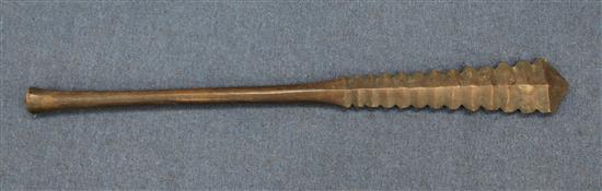 A Samoan hardwood war club / talavalu, 39.5in.